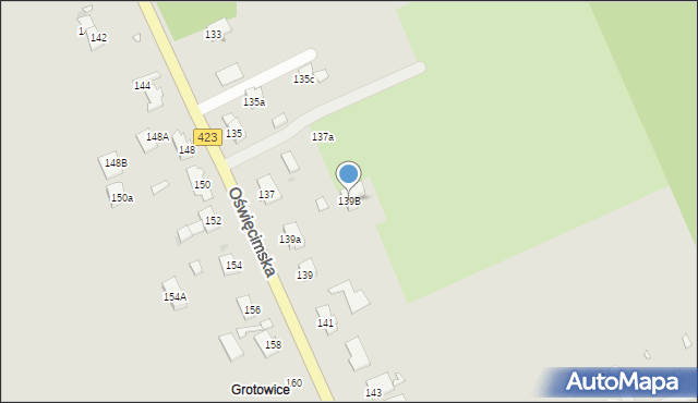 Opole, Oświęcimska, 139B, mapa Opola