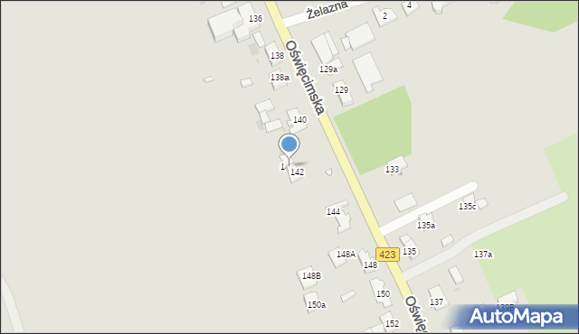 Opole, Oświęcimska, 142a, mapa Opola