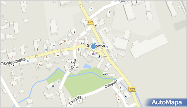 Opole, Oświęcimska, 16, mapa Opola
