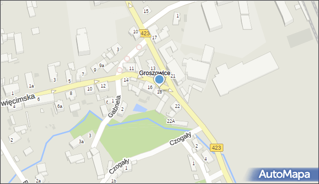 Opole, Oświęcimska, 18, mapa Opola