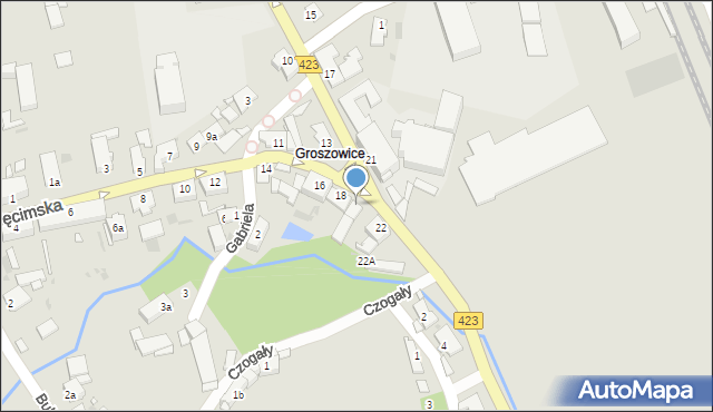 Opole, Oświęcimska, 20, mapa Opola