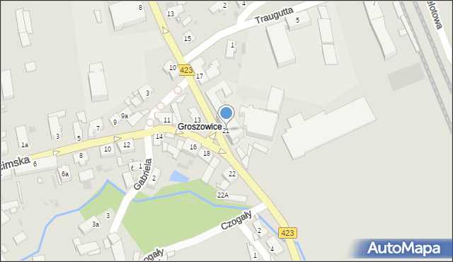 Opole, Oświęcimska, 21, mapa Opola