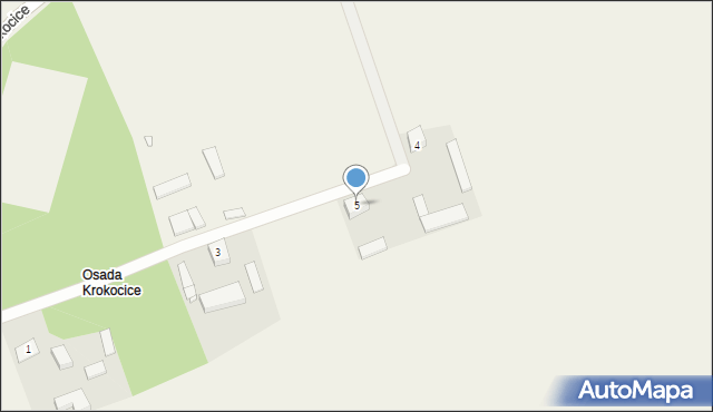 Osada Krokocice, Osada Krokocice, 5, mapa Osada Krokocice