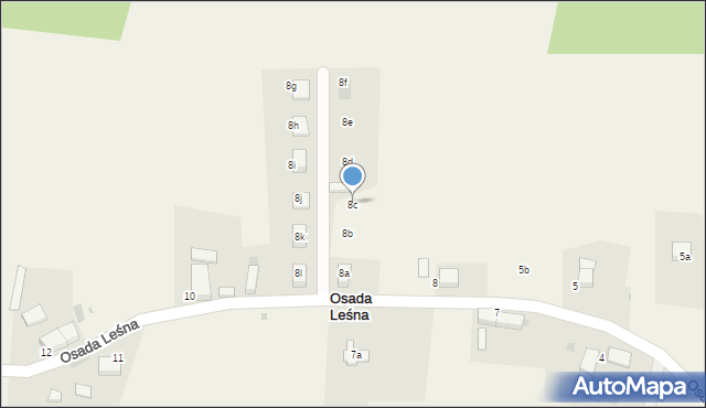 Osada Leśna, Osada Leśna, 8c, mapa Osada Leśna