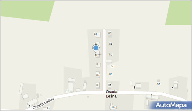 Osada Leśna, Osada Leśna, 8i, mapa Osada Leśna