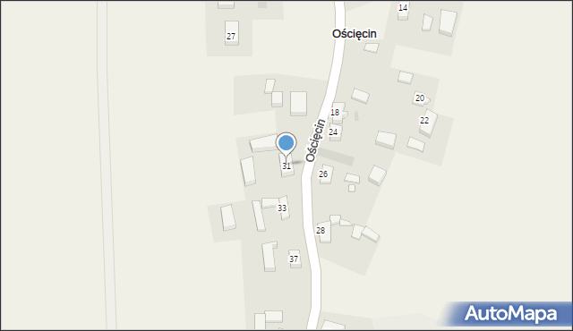 Ościęcin, Ościęcin, 31, mapa Ościęcin