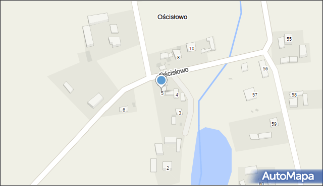 Ościsłowo, Ościsłowo, 5, mapa Ościsłowo