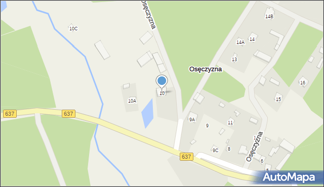 Osęczyzna, Osęczyzna, 10, mapa Osęczyzna