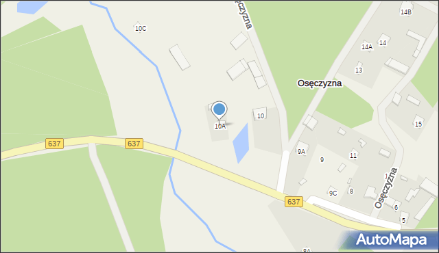 Osęczyzna, Osęczyzna, 10A, mapa Osęczyzna