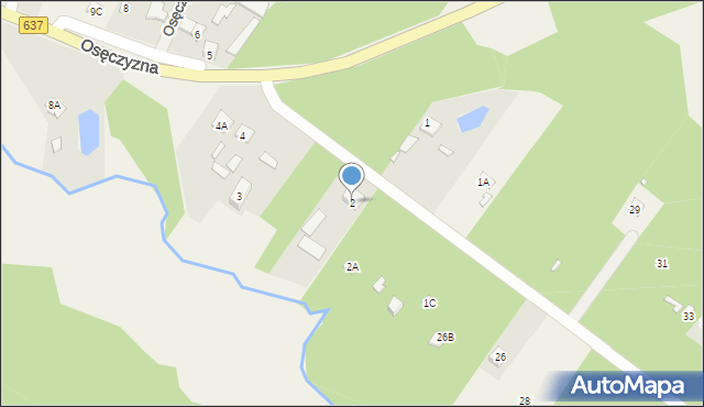 Osęczyzna, Osęczyzna, 2, mapa Osęczyzna