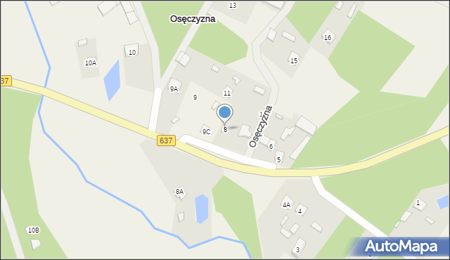 Osęczyzna, Osęczyzna, 8, mapa Osęczyzna