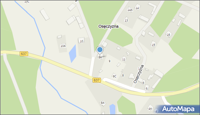 Osęczyzna, Osęczyzna, 9A, mapa Osęczyzna