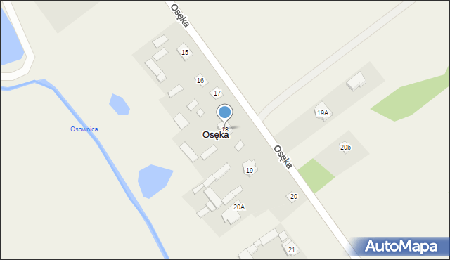 Osęka, Osęka, 18, mapa Osęka