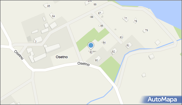 Osetno, Osetno, 91, mapa Osetno