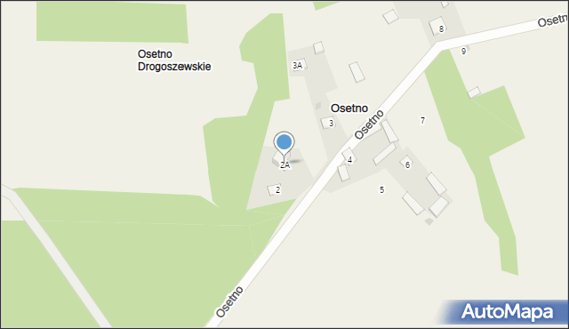Osetno, Osetno, 2A, mapa Osetno