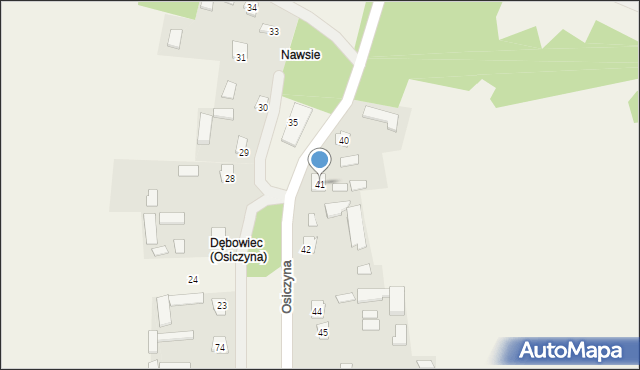 Osiczyna, Osiczyna, 41, mapa Osiczyna