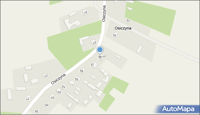 Osiczyna, Osiczyna, 56, mapa Osiczyna