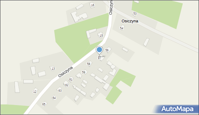 Osiczyna, Osiczyna, 57, mapa Osiczyna