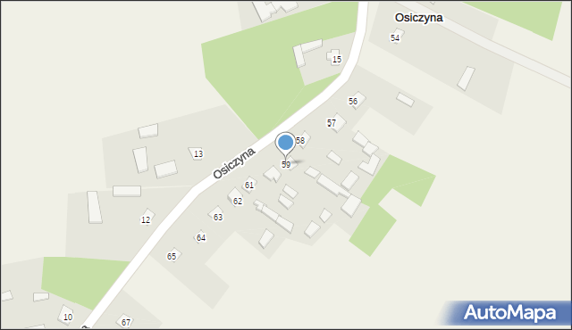 Osiczyna, Osiczyna, 59, mapa Osiczyna