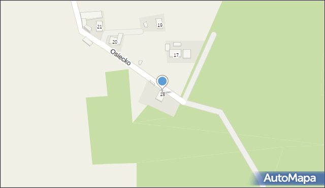 Osiecko, Osiecko, 18, mapa Osiecko
