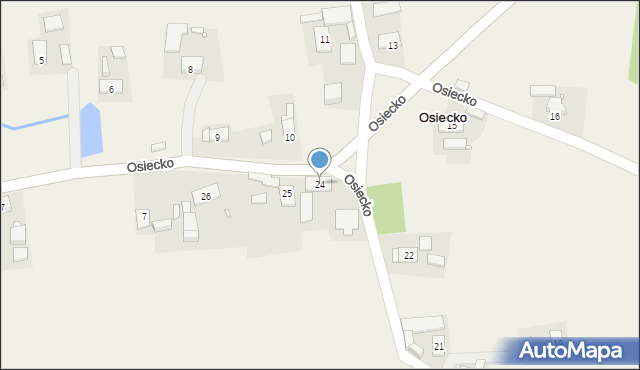 Osiecko, Osiecko, 24, mapa Osiecko