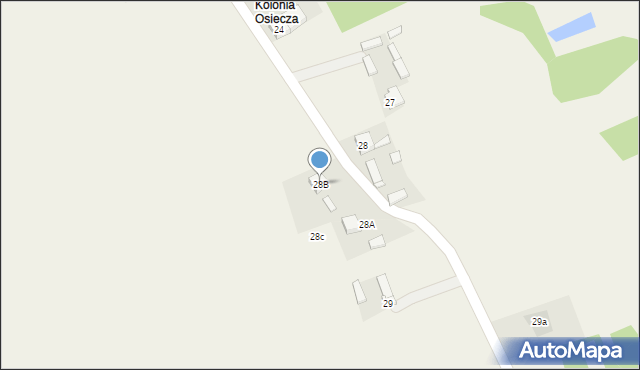 Osiecza Druga, Osiecza Druga, 28B, mapa Osiecza Druga