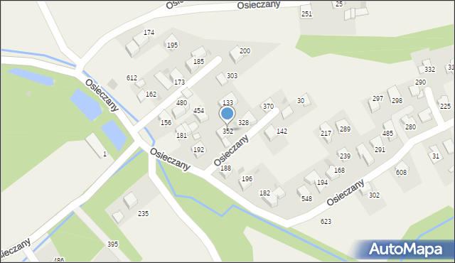 Osieczany, Osieczany, 352, mapa Osieczany