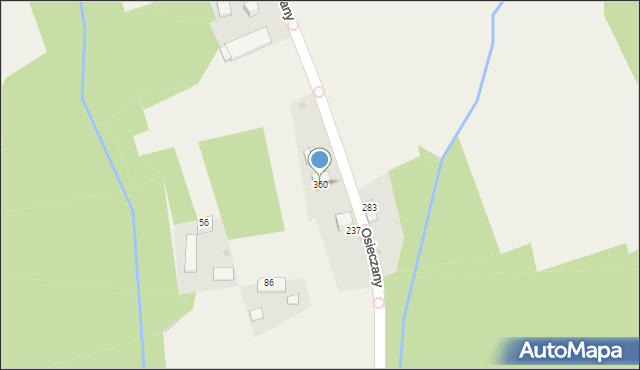Osieczany, Osieczany, 360, mapa Osieczany