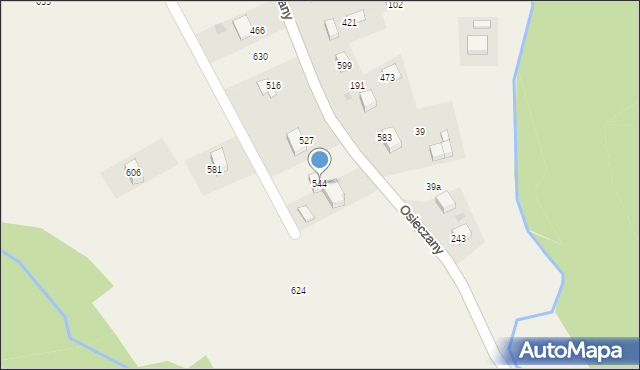 Osieczany, Osieczany, 544, mapa Osieczany
