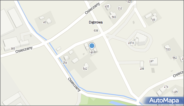 Osieczany, Osieczany, 57, mapa Osieczany
