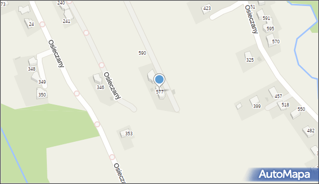 Osieczany, Osieczany, 577, mapa Osieczany