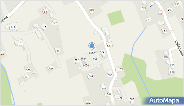 Osieczany, Osieczany, 605c, mapa Osieczany
