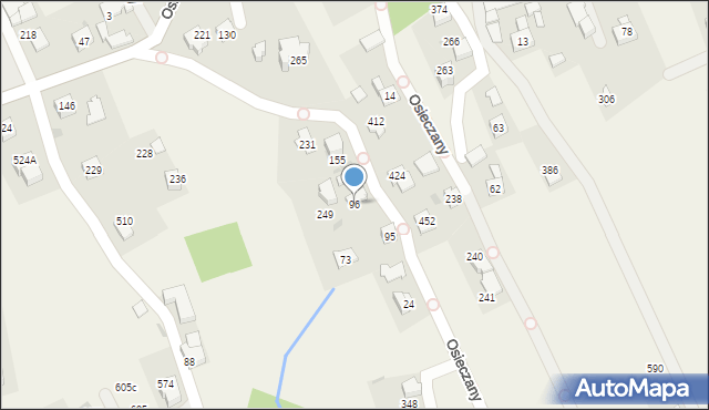Osieczany, Osieczany, 96, mapa Osieczany