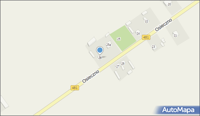 Osieczno, Osieczno, 28, mapa Osieczno