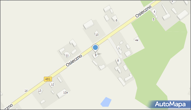 Osieczno, Osieczno, 9, mapa Osieczno