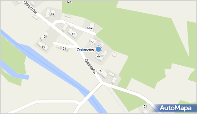 Osieczów, Osieczów, 55, mapa Osieczów