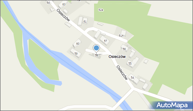 Osieczów, Osieczów, 58, mapa Osieczów