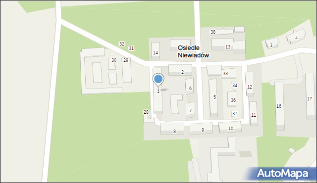 Osiedle Niewiadów, Osiedle Niewiadów, 1, mapa Osiedle Niewiadów