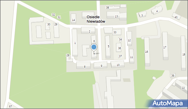 Osiedle Niewiadów, Osiedle Niewiadów, 7, mapa Osiedle Niewiadów