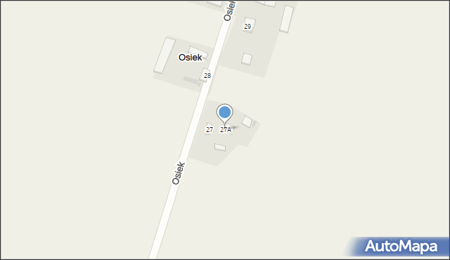 Osiek, Osiek, 27A, mapa Osiek