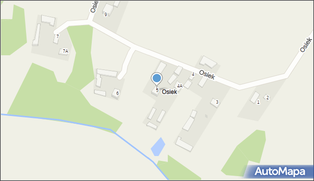 Osiek, Osiek, 5, mapa Osiek