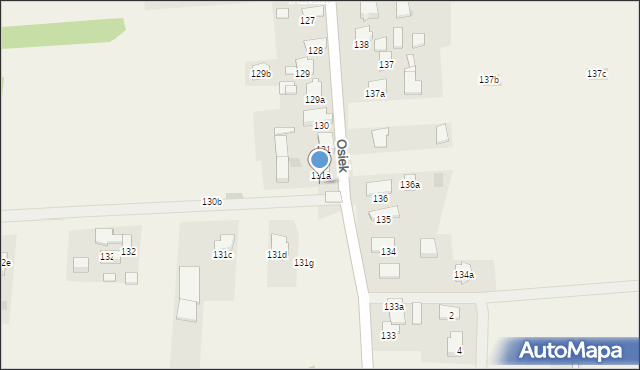 Osiek, Osiek, 136c, mapa Osiek