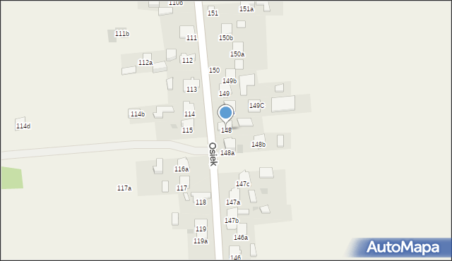 Osiek, Osiek, 148, mapa Osiek