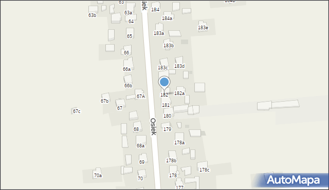 Osiek, Osiek, 182, mapa Osiek