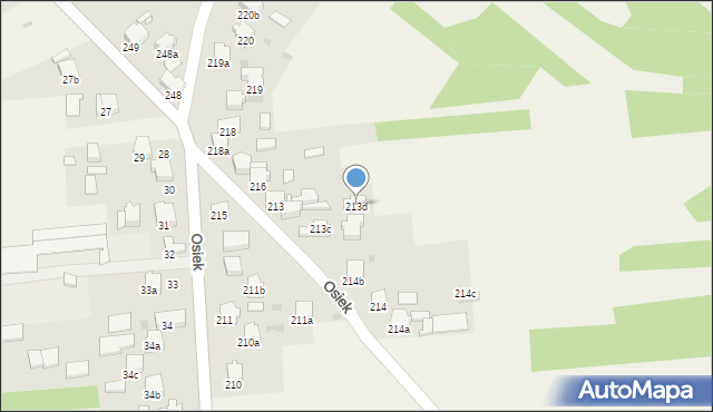 Osiek, Osiek, 213d, mapa Osiek
