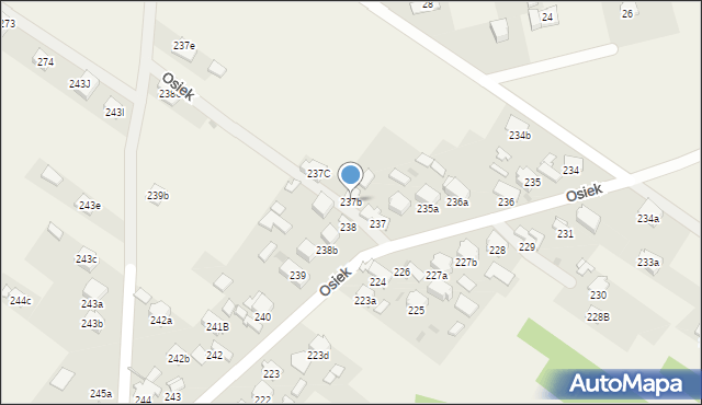 Osiek, Osiek, 237b, mapa Osiek
