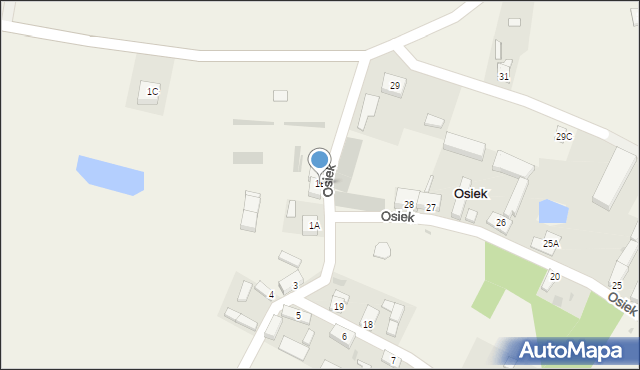 Osiek, Osiek, 1B, mapa Osiek