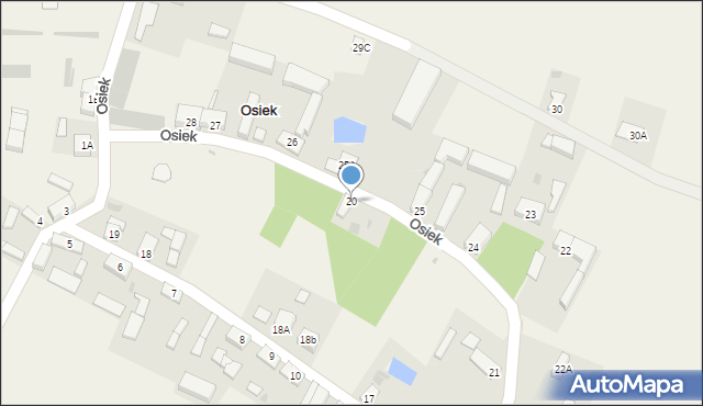 Osiek, Osiek, 20, mapa Osiek