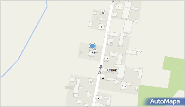 Osiek, Osiek, 10B, mapa Osiek