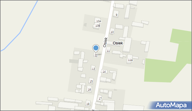 Osiek, Osiek, 12, mapa Osiek